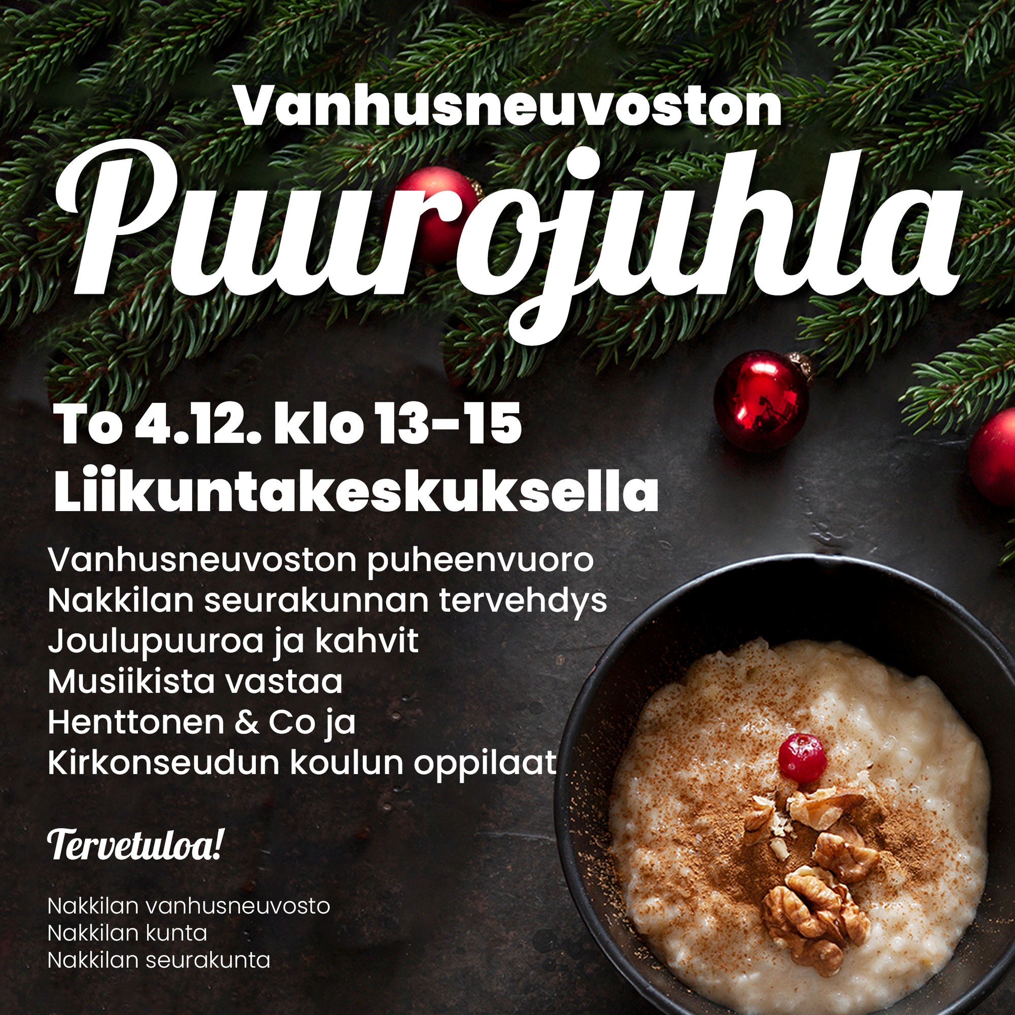 Puurojuhla Nakkilan El kkeensaajat Ry
